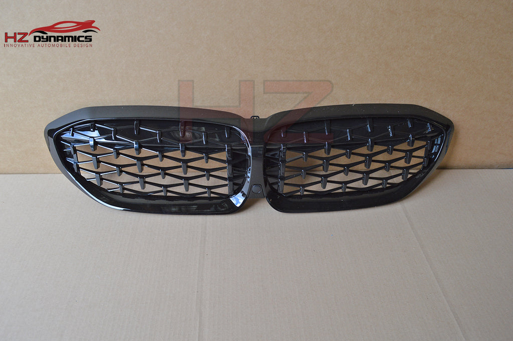 Diamond Gloss Black Kidney Grill FOR BMW G20 G21 3 Series 2019-2022