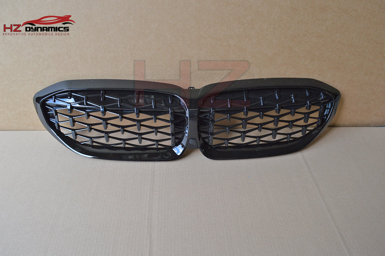 Diamond Gloss Black Kidney Grill FOR BMW G20 G21 3 Series 2019-2022