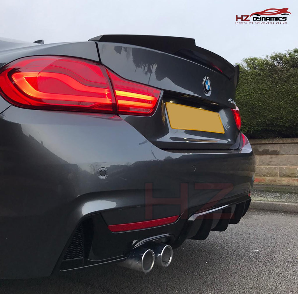 Gloss Black Performance Rear Diffuser FOR BMW 4 Series F32 F33 F36 M Sport