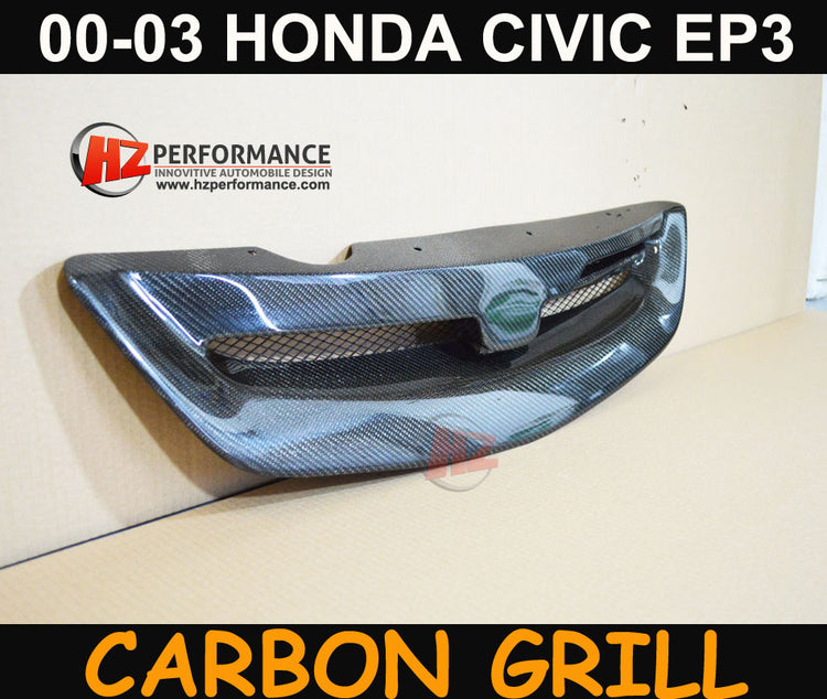 00-03 Honda Civic 3DR EP M Type Carbon Grill