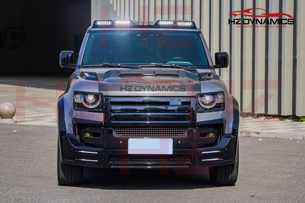 Gloss Black LED Roof Top Light Bar FOR Land Rover Defender 90 110 L663 2020-23