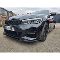 GLOSS BLACK MP FRONT LIP SPLITTER SPOILER FOR BMW 3 SERIES M SPORT G20 G21 2018-21