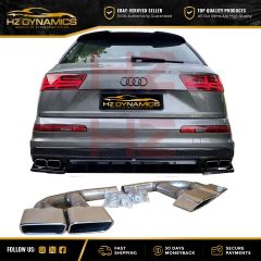 FOR AUDI Q7 2016 2018 SQ7 LOOK T304 STAINLESS STEEL EXHAUST TIPS 3.0 DIESEL - CHROME
