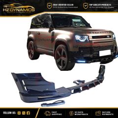 GLOSS BLACK LED FRONT BUMPER LIP SPOILER FOR 2020 LAND ROVER DEFENDER L663