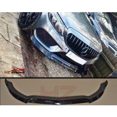 GLOSS BLACK BB FRONT LIP SPLITTER SPOILER FOR MERCEDES C CLASS W205 C205 AMG LOOK 2015-2018