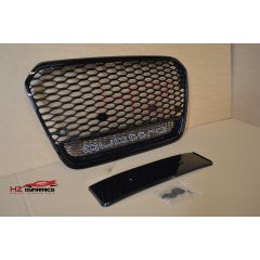 GLOSS BLACK HONEYCOMB GRILL FOR AUDI A6 C7 2011 2014