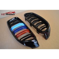 DOUBLE SLAT M COLOUR KIDNEY GRILL FOR BMW 4 SERIES F32 F33 F36 F82