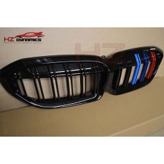 DOUBLE SLAT M COLOUR KIDNEY GRILL FOR BMW G20 3 SERIES 2019