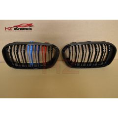 DOUBLE SLAT COLOUR KIDNEY GRILL GRILLE FOR BMW 1 SERIES F20 F21 2015 LCI