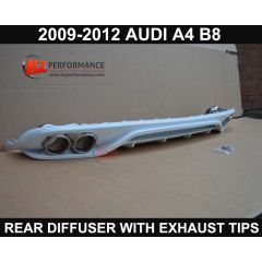 09-12 Audi A4 B8 Rear Diffuser with Exhaust Tips