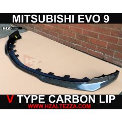V TYPE CARBON FIBER FRONT LIP FOR MITSUBISHI EVO 9